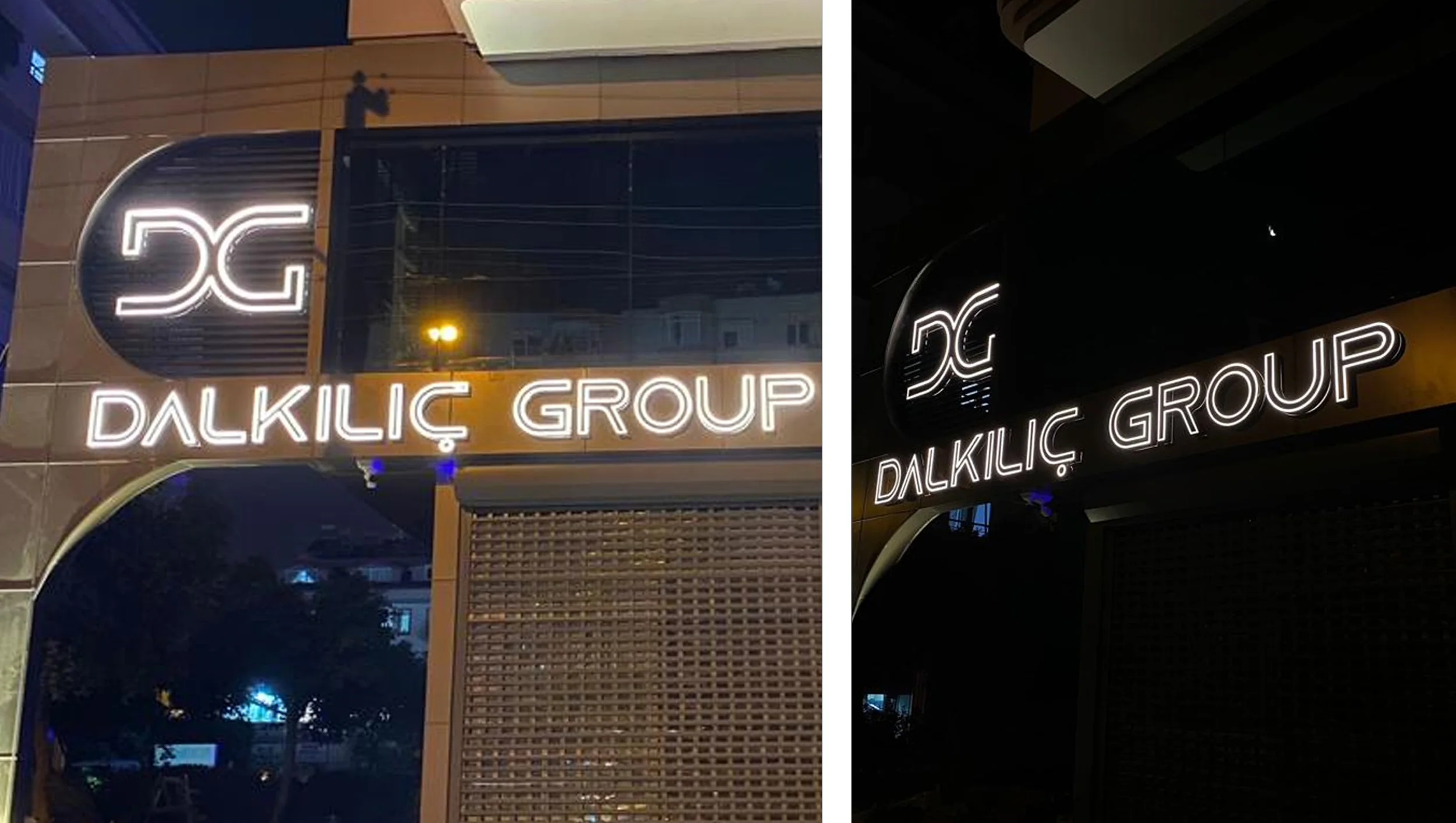 Nergiz Reklam'ın gece ışıklı tabela uygulaması